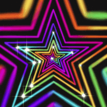 Neon Colorful Star Neon Star GIF - Neon Colorful Star Neon Colorful Neon Star GIFs