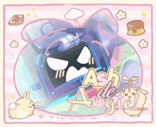 a drawing of a robot with the words ash de angie