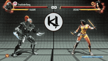 a video game is being played with two characters named trueunderdawns and fugore