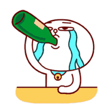 cat drink drinking alcohol crying