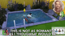 This Is Not As Romantic As I Though It Would Be Swimming GIF