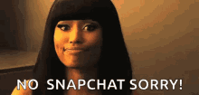 Shrug Nicki Minaj GIF - Shrug Nicki Minaj No Snapchat Sorry GIFs