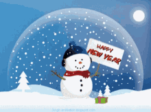 Happy New Year New Years GIF - Happy New Year New Years Snowman GIFs