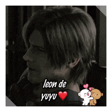 a picture of a man with the words leon de yuyu