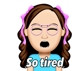 So Tired Yawn Sticker - So Tired Yawn Stickers