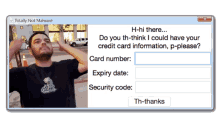 credit card pea nuh budah not malware fabulous