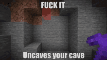 Minecraft Memes Uncave GIF - Minecraft Memes Uncave Cave GIFs