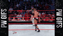 a wrestling ring with the words pw gifs on it