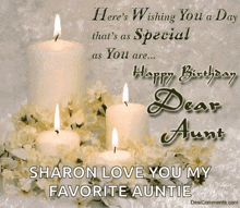 Happy Birthday Aunt Happy Birthday Auntie GIF - Happy Birthday Aunt Happy Birthday Auntie Candle GIFs