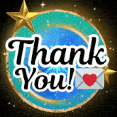 a sticker that says thank you with an envelope and heart