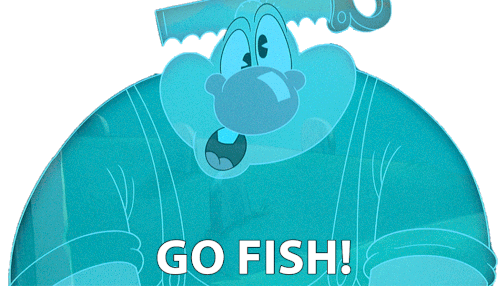 Go Fish Duke Sticker - Go Fish Duke The Cuphead Show Stickers