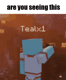 Teal Minecraft Teal GIF - Teal Minecraft Teal Are You Seeing This GIFs