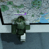a person standing in front of a map that says javaboiplayzz on it