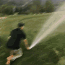 slip slide golf golfing water spray