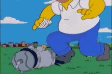 Simpsons Linguo Dead Homer GIF