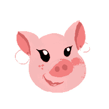 paggie cute pig pink wink