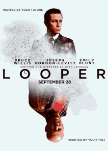joseph gordon levitt movie poster bruce willis looper
