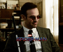 a poster for spider-man no way home shows daredevil
