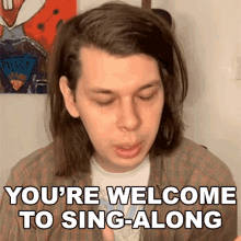 Youre Welcome To Sing Along Cameo GIF - Youre Welcome To Sing Along Cameo Lets Sing Along GIFs