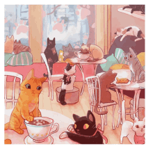 Cat Cafe Cute Icon GIF - Cat Cafe Cute Icon Credit Me If Use GIFs