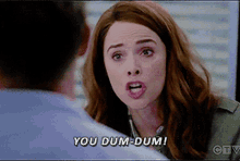 Greys Anatomy Megan Hunt GIF - Greys Anatomy Megan Hunt You Dum Dum GIFs