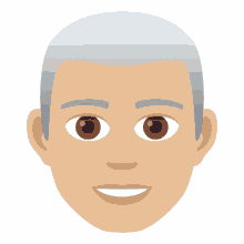 white haired man joypixels gray hair colored hair hairstyle