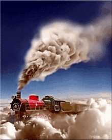 Dream Land Train GIF - Dream Land Train Clouds GIFs