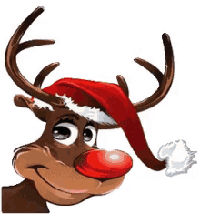 blinking reindeer christmas wink