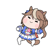 a cartoon drawing of a girl with a horse 's tail
