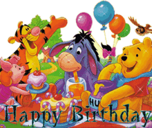 hbd happy birthday winnie the pooh tigger happy