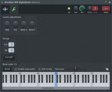 a screen shot of a program called brooklyn 808 @glazbeats