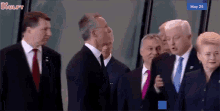 Pushing A Past Fellow World Leader Donald Trump GIF - Pushing A Past Fellow World Leader Donald Trump Side Please GIFs