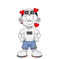 a cartoon character is wearing a shirt that says sis