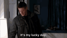 Dean Winchester Dean Winchester Its My Lucky Day GIF - Dean Winchester Dean Winchester Its My Lucky Day Its My Lucky Day GIFs
