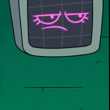 a cartoon drawing of a robot holding a piece of paper with a picture of a hand on it