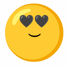 a yellow smiley face with three red hearts and the number 3 on it