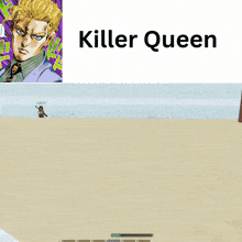 a picture of killer queen is next to a picture of a man