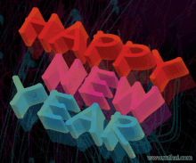 Happy New Year Colorful GIF - Happy New Year Colorful Multicolors GIFs