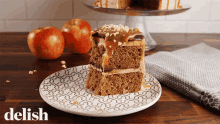 Caramel Apple Cake GIF - Delish Caramel Apple Cake Caramel GIFs
