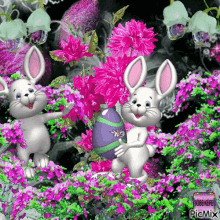 happy easter easter bunny easter flowers easter eggs glitter