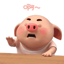 pig cute pig pink pig irritated mad