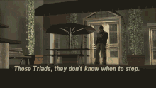 Gtagif Gta One Liners GIF - Gtagif Gta One Liners Those Triads They Dont Know When To Stop GIFs
