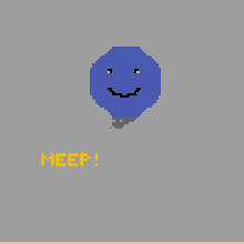 a pixel art drawing of a spongebob squarepants character with the word eye below it