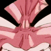 a close up of a cartoon character 's face with a very angry expression