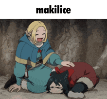 a picture of two anime characters with the name makilice on top