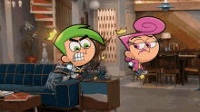 Playing With Remote Cosmo GIF - Playing With Remote Cosmo Wanda GIFs
