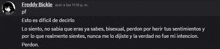 a screenshot of freddy bickley 's reply to a tweet