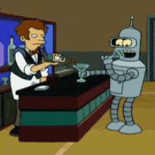 Futurama Bender GIF - Futurama Bender Drink GIFs