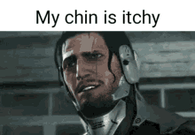 Chin Itchy Chin GIF - Chin Itchy Chin Itchy GIFs