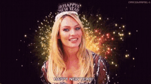 New Year Candice Swanepoel GIF - New Year Candice Swanepoel Happy New Year GIFs
